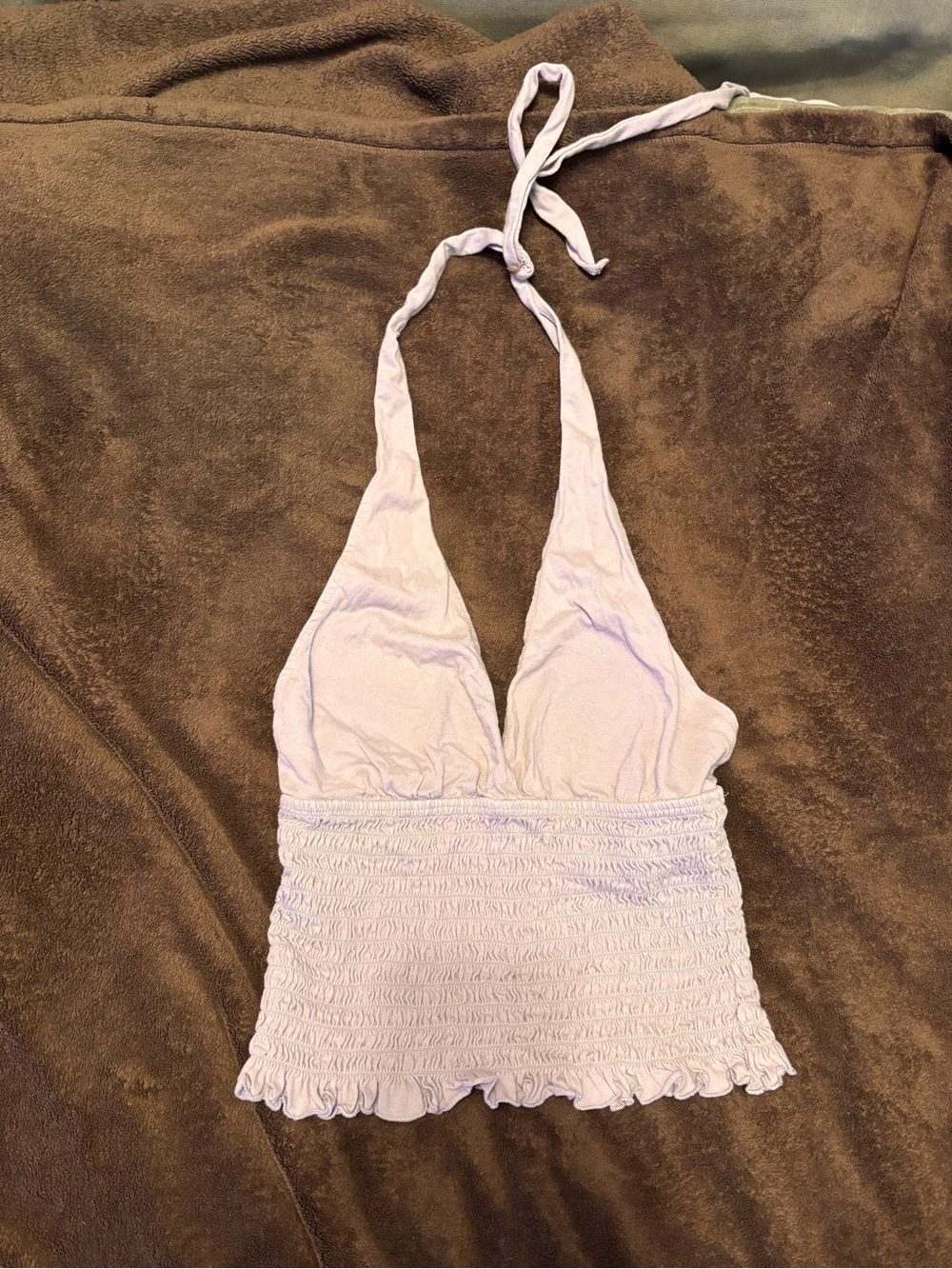 American Eagle Outfitters Lavender Halter Smocked Bandeau